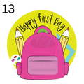 Happy First Day Preppy Single DTF Transfer